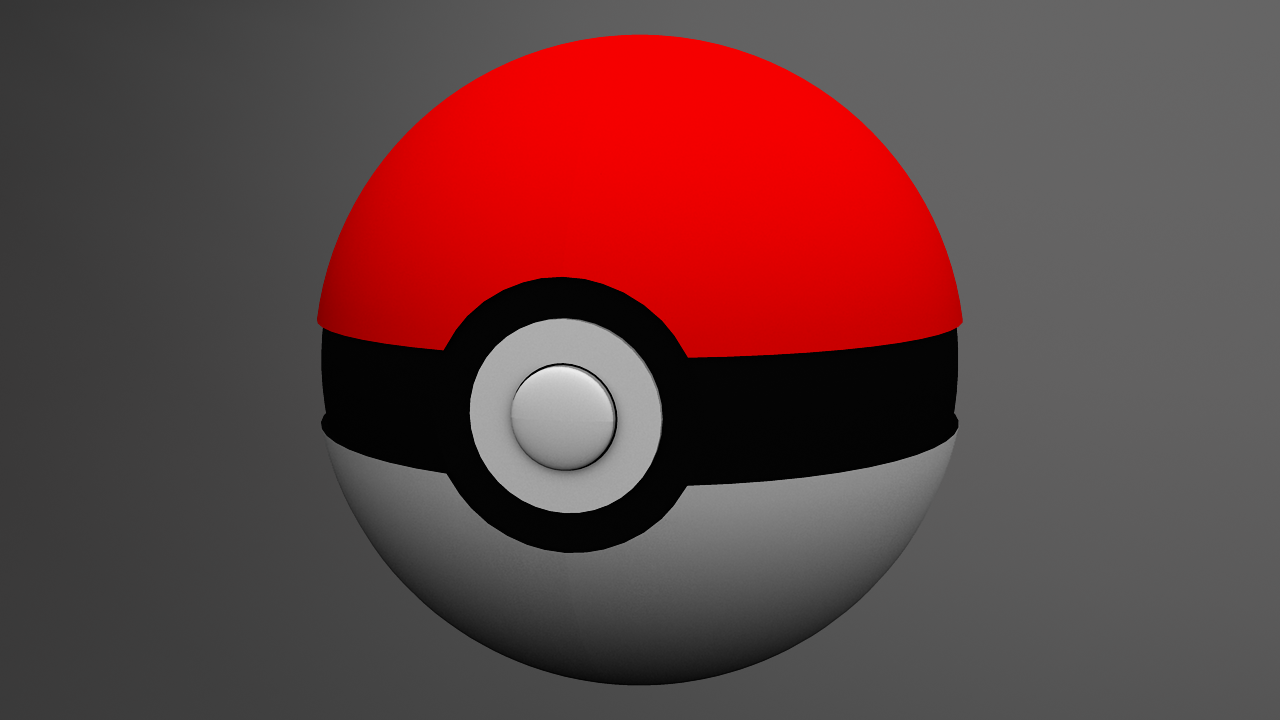 Tried doing a Pokeball, but I think the reference image I used had proporti...